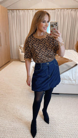 Amya Brown Animal Print Sweater - PRINZZESA BOUTIQUE