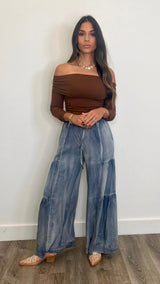 Daphne Root Beer Knit Top
