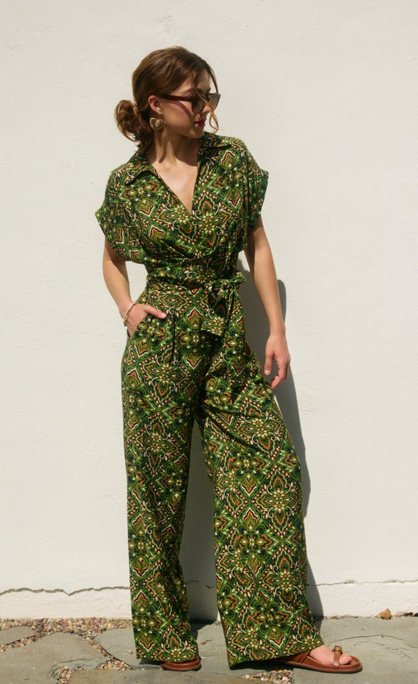Loreto Olive Jumpsuit