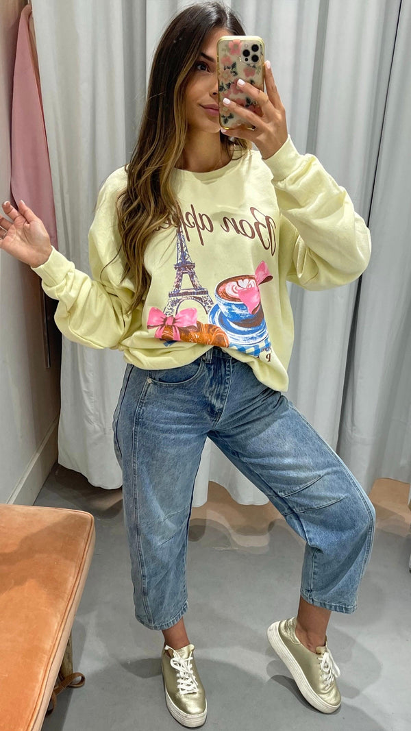 Bon Appetit Paris Sweatshirt - PRINZZESA BOUTIQUE