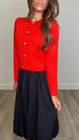 Giselle Black Bubble Midi Skirt - PRINZZESA BOUTIQUE