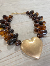 Summer Tortoise Style Heart Necklace