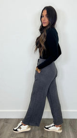 Kinley Black Pants - PRINZZESA BOUTIQUE