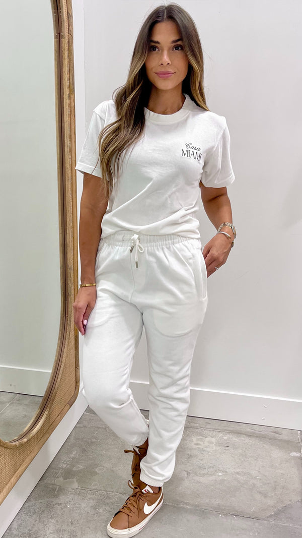 CasaMiami Merch Heavy Tee White
