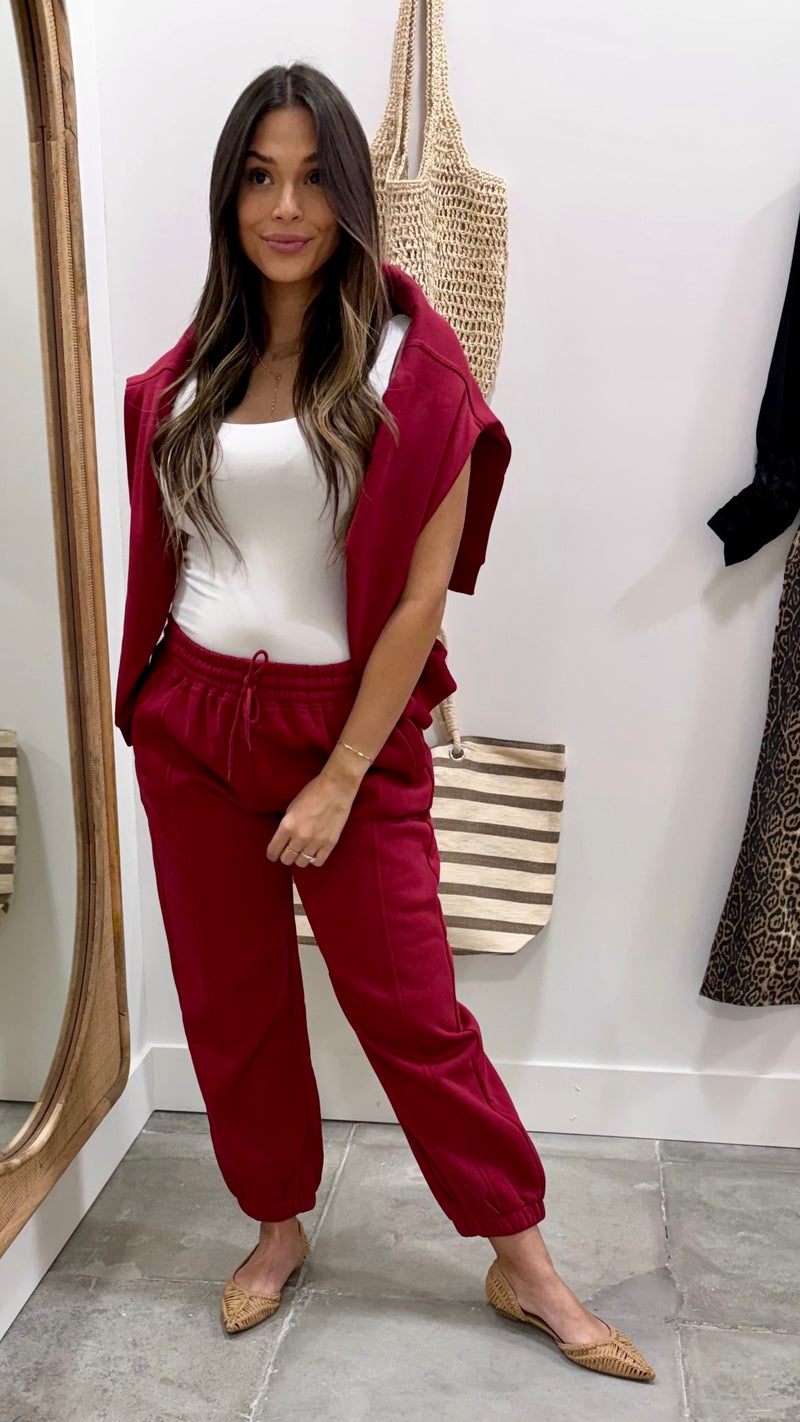 Emery Burgundy Sweatshirt