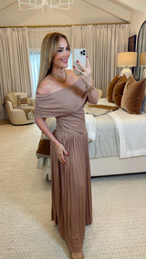 Soleil Mocha Maxi Dress