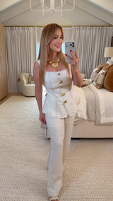 Linen Two Piece Pant Set