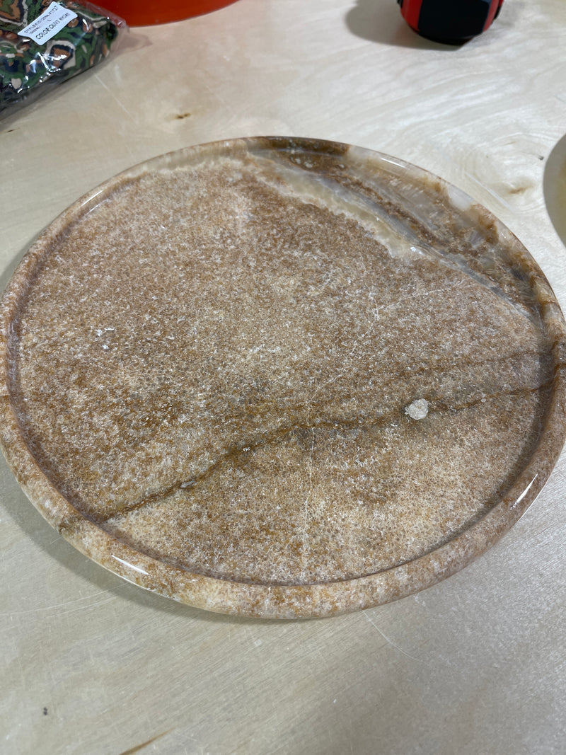 Round Onyx Tray Large