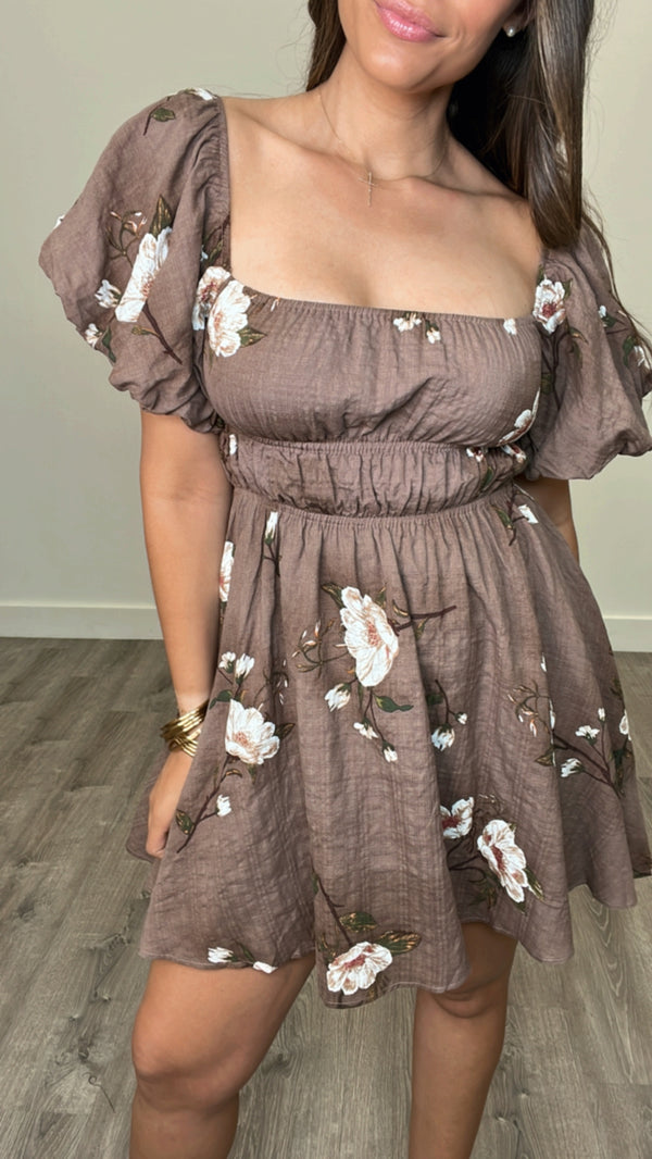 Lorena Flower Mini Dress