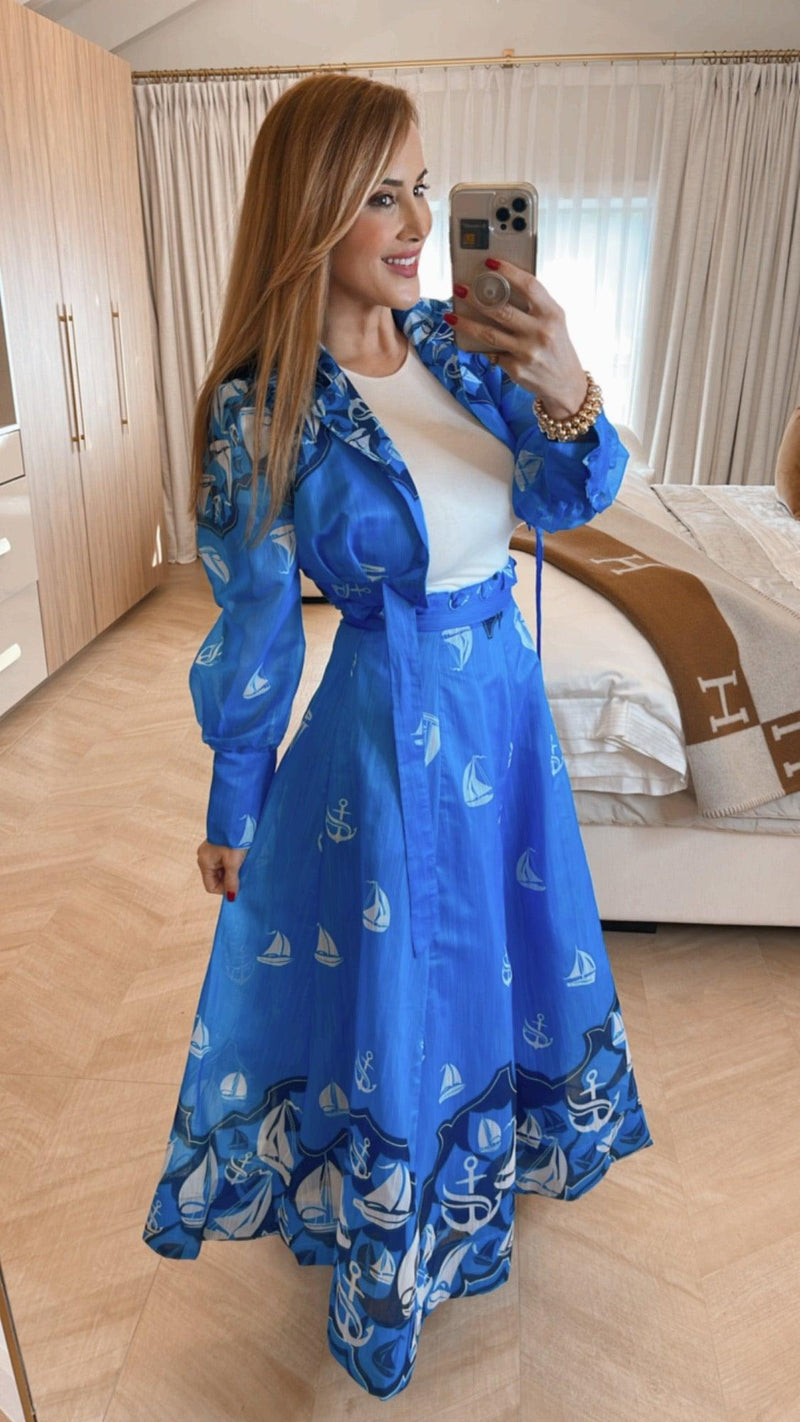 Portofino Blue Set - PRINZZESA BOUTIQUE