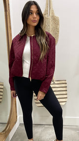 Quilted Wine Everyday Jacket