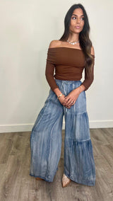 Daphne Root Beer Knit Top