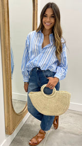 Mayrens Favorite Button Down Blue and White