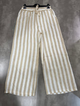 Taupe Linen Striped Set