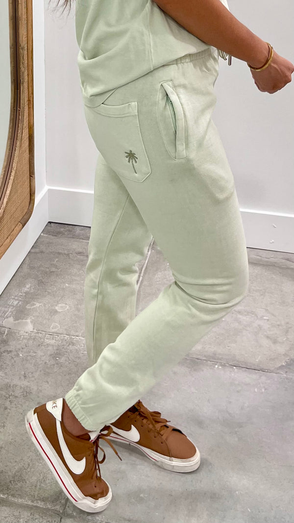 CasaMiami Premium Joggers Pebble Pistachio Green