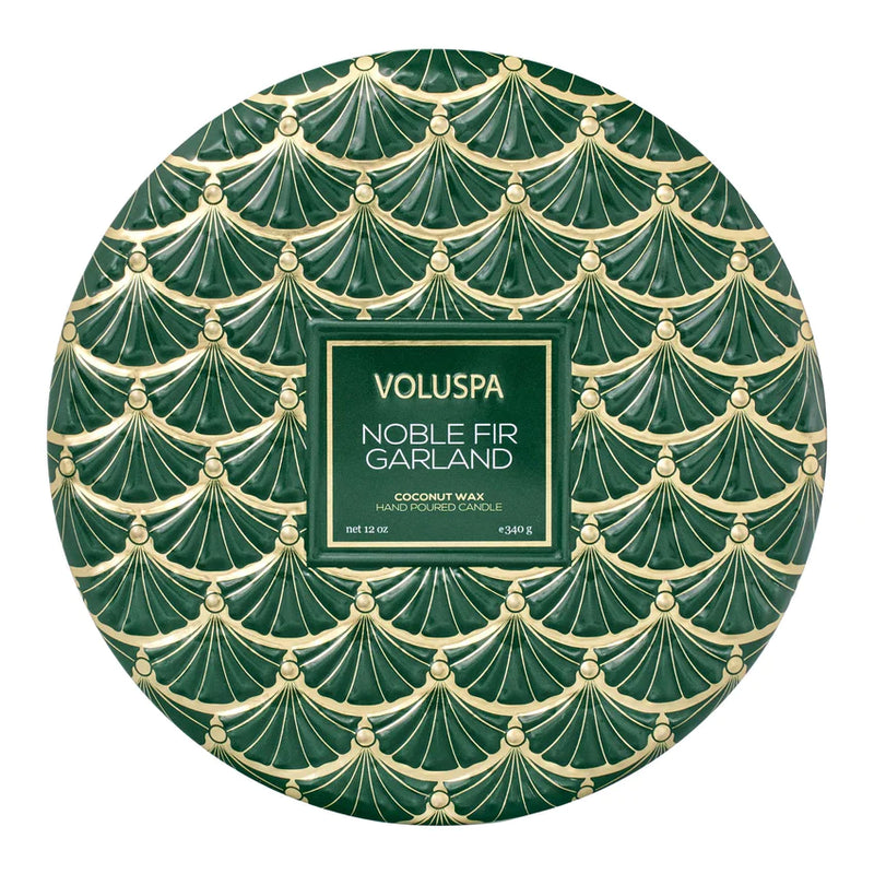 Noble Fir Garland 3 Wick Tin