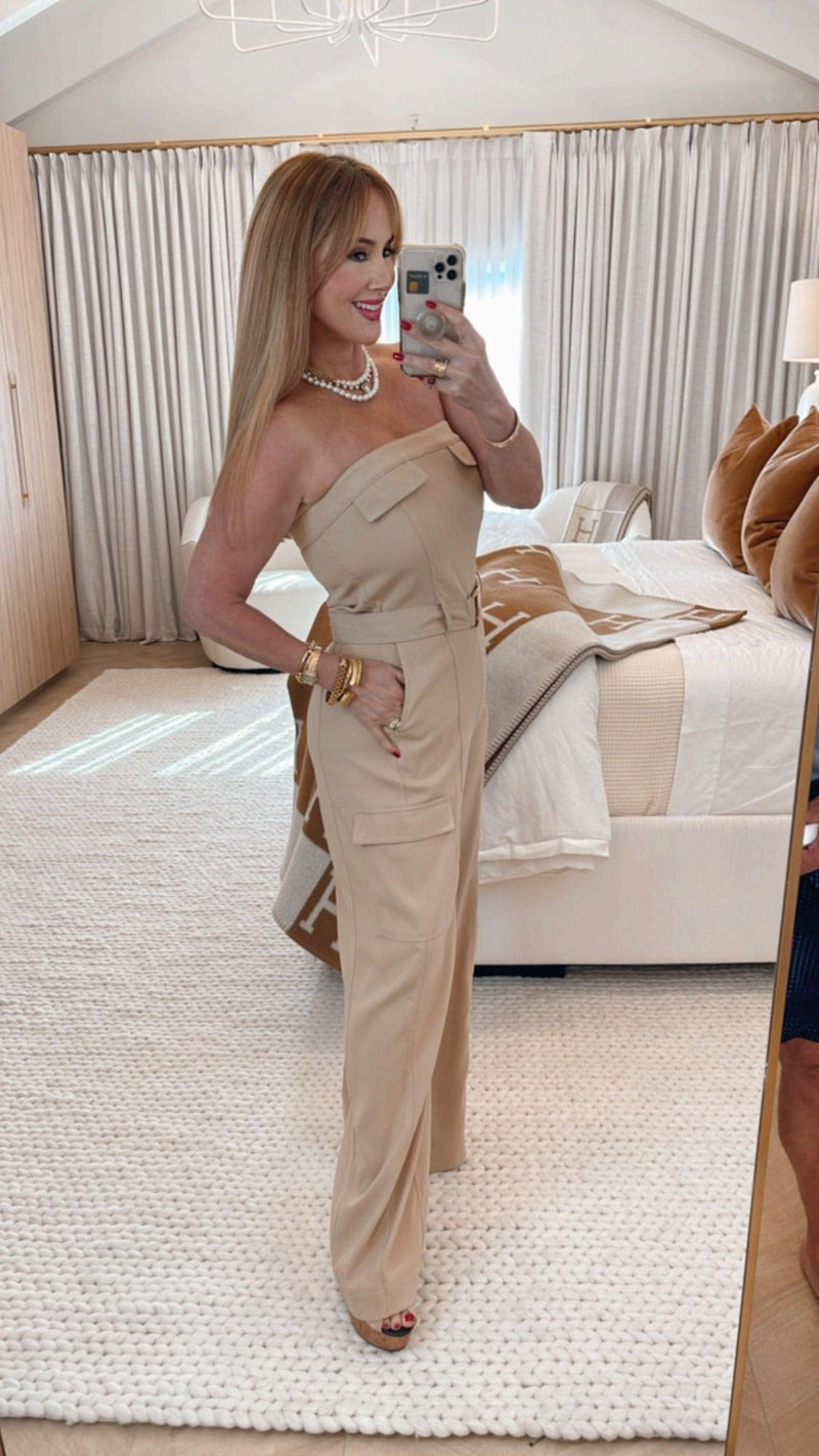 Elwood Camel Jumpsuit - PRINZZESA BOUTIQUE