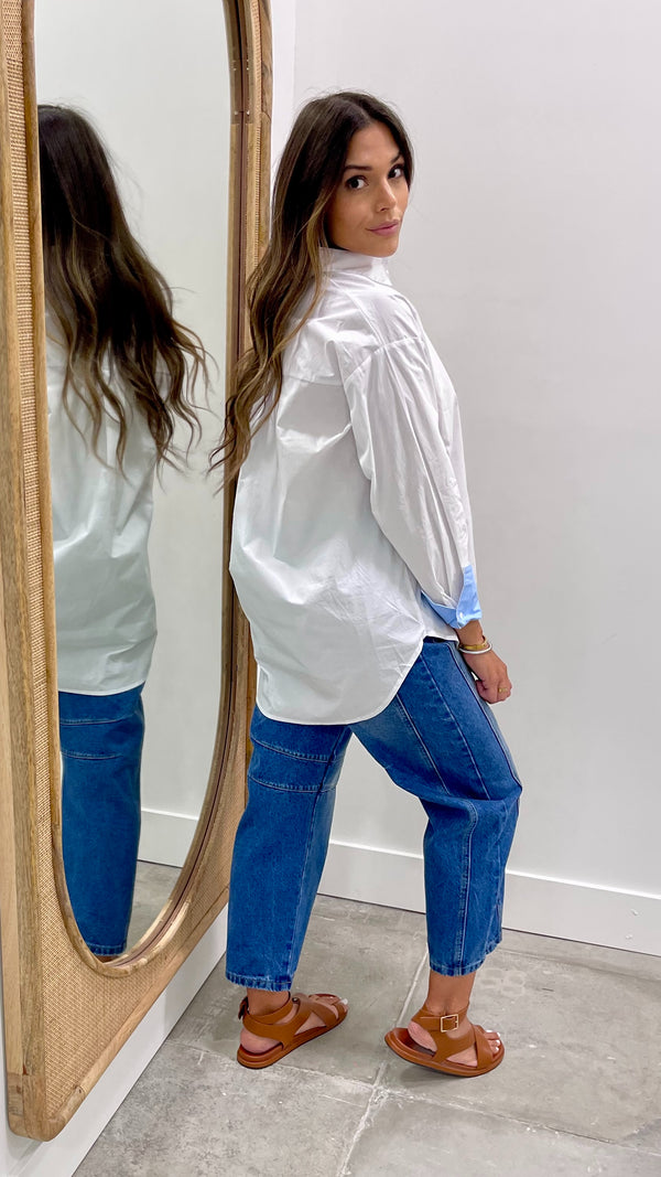 French Cuff White Top