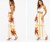 Coastal Orchid Wrap Skirt Yelow