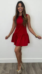 Hollie Red Mini Dress - PRINZZESA BOUTIQUE