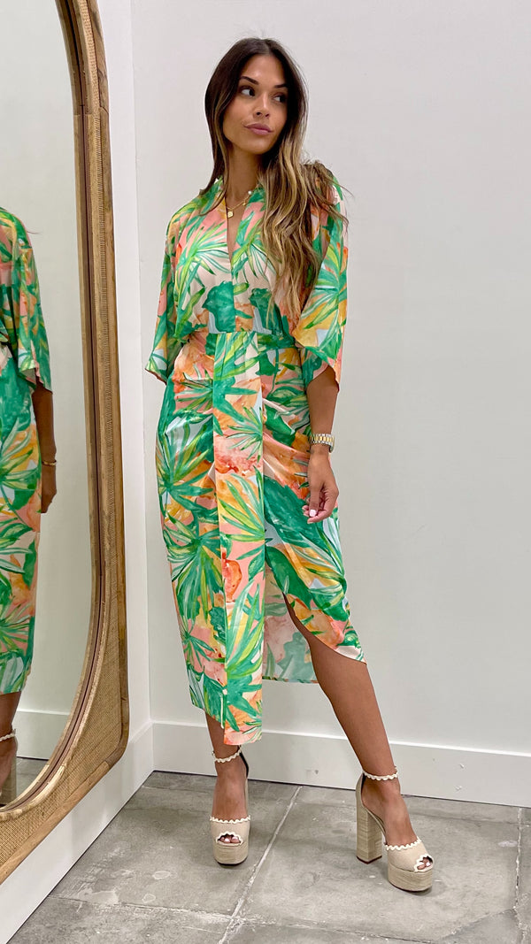 Papaya Greens Maxi Dress
