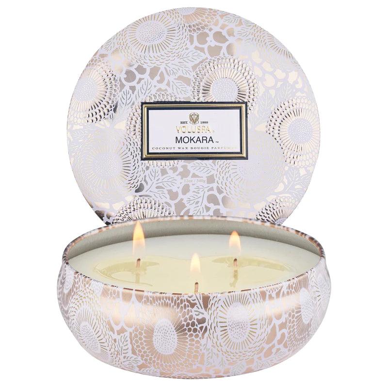Mokara 3 Wick Tin Candle - PRINZZESA BOUTIQUE