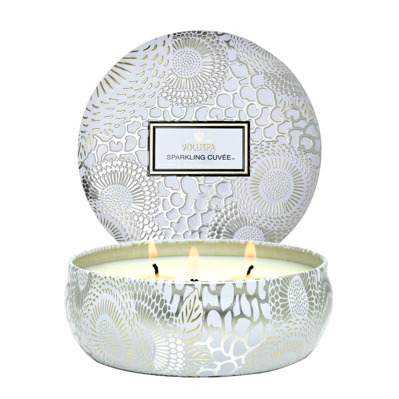 Sparkling Cuvee 3 Wick Tin Candle - PRINZZESA BOUTIQUE