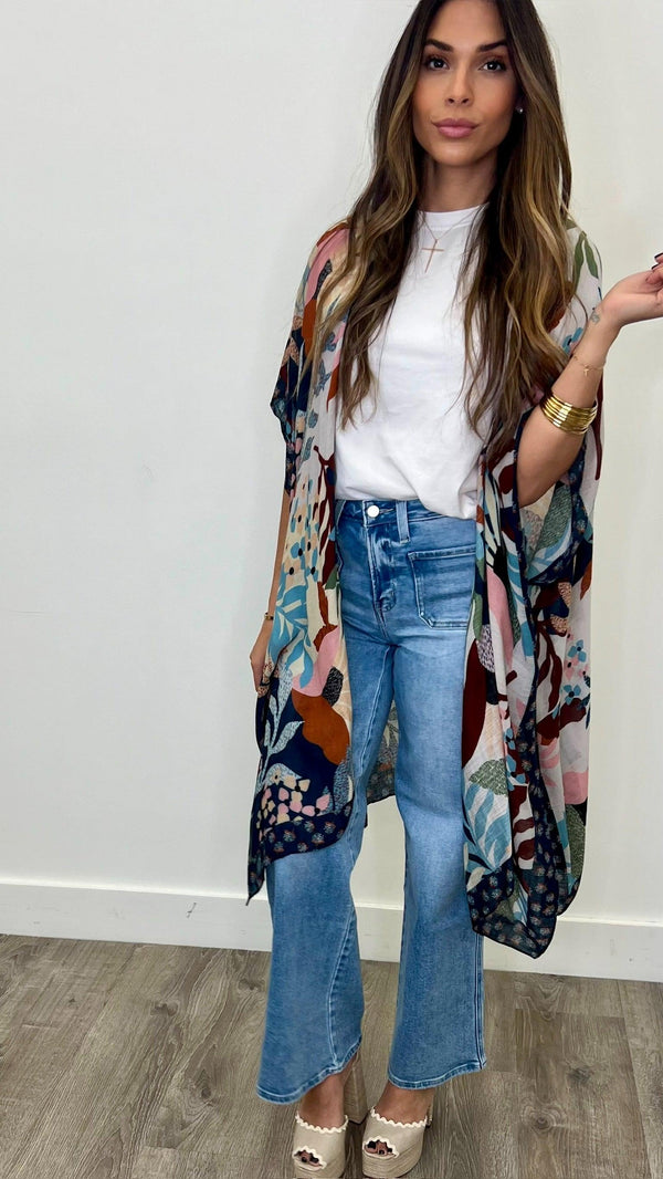 Deep Ocean Kimono - PRINZZESA BOUTIQUE