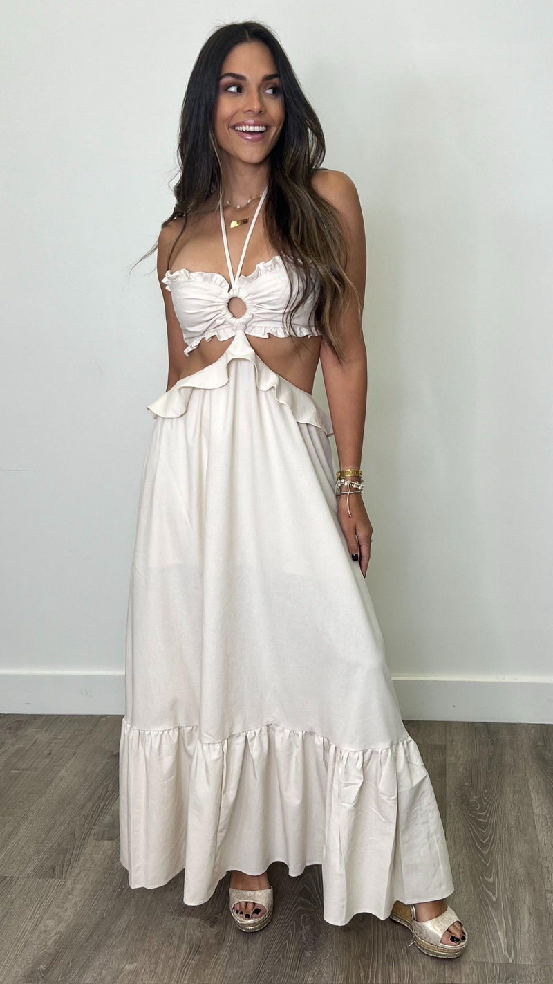 Gwenivere Ivory Maxi Dress