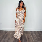 Niamh Snake Print Maxi Dress