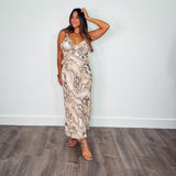 Niamh Snake Print Maxi Dress