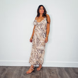 Niamh Snake Print Maxi Dress