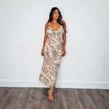 Niamh Snake Print Maxi Dress