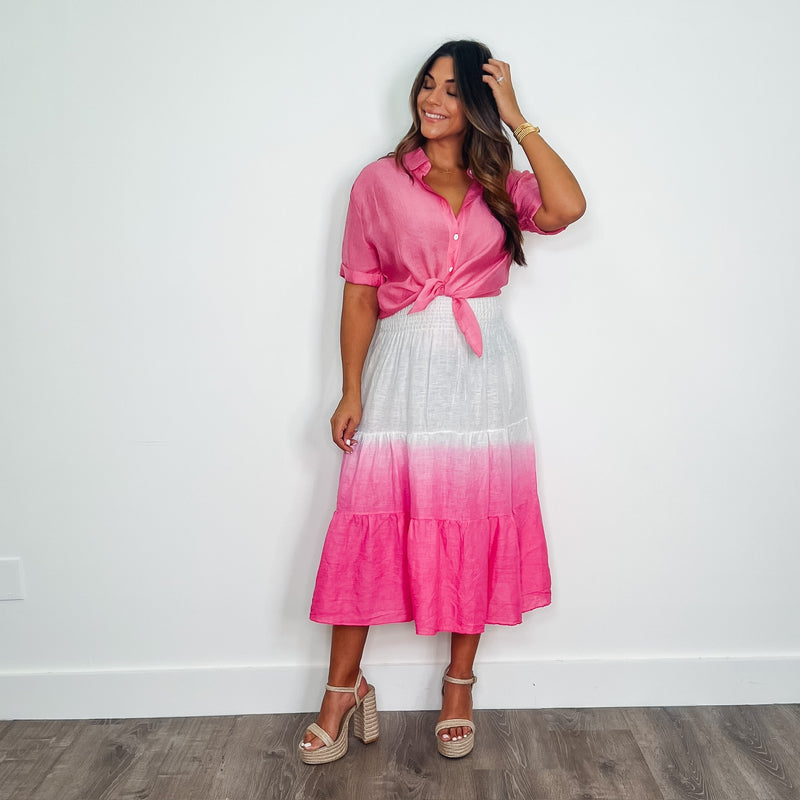 Miuccia Pink Ombre Skirt - PRINZZESA BOUTIQUE