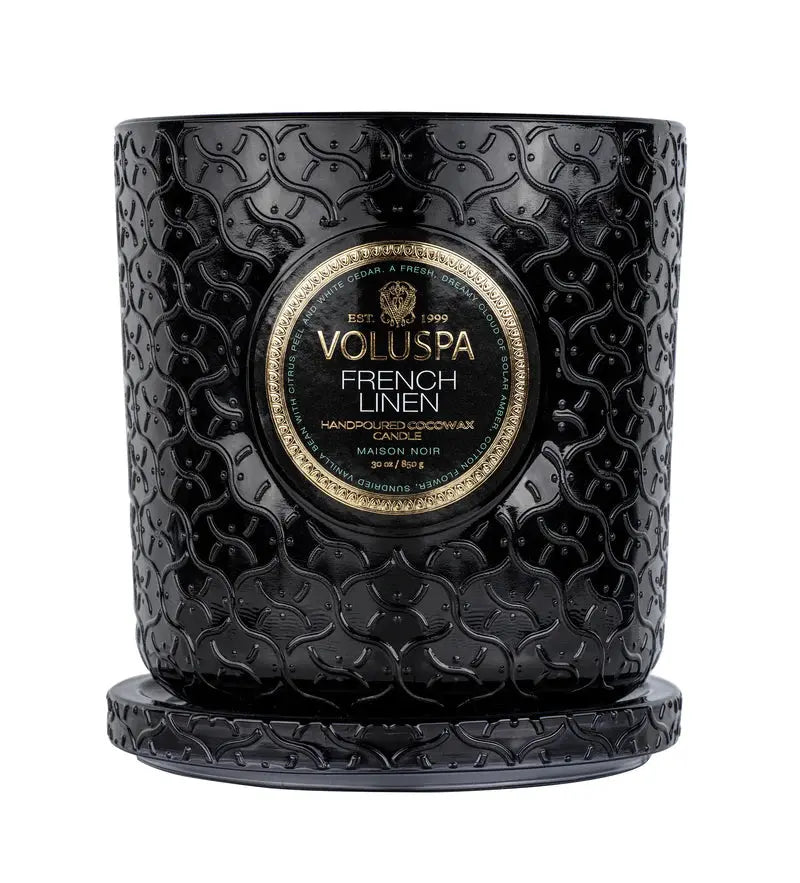French Linen Luxe Candle - PRINZZESA BOUTIQUE
