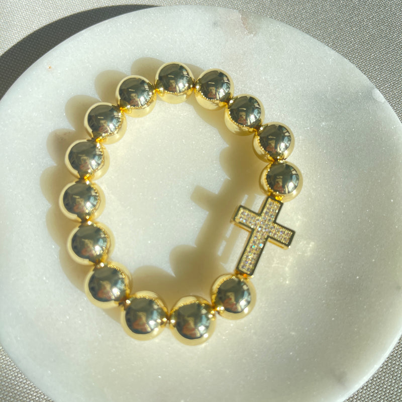 Pave Cross Bling Bracelet