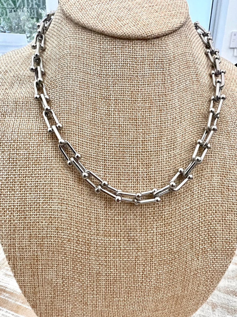 Silver Hardware Necklace