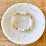 Orbit Pearl Gold Beaded Bracelet - PRINZZESA BOUTIQUE