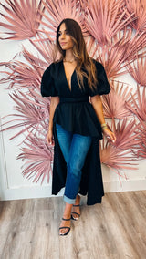 Glam Gal Black Top - PRINZZESA BOUTIQUE