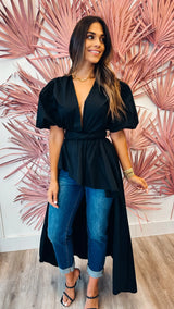 Glam Gal Black Top - PRINZZESA BOUTIQUE