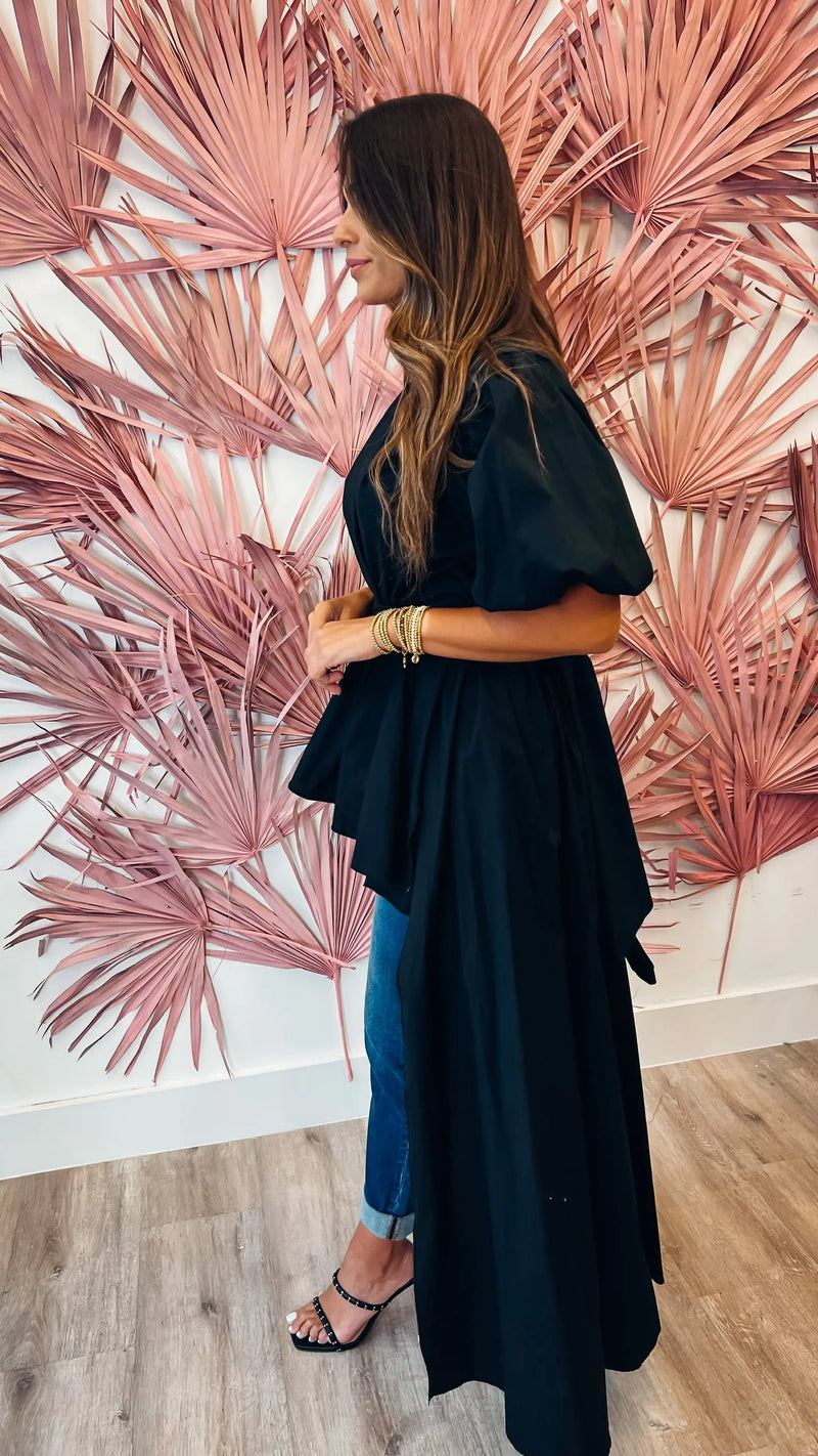 Glam Gal Black Top - PRINZZESA BOUTIQUE