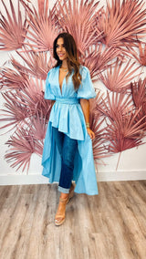 Glam Gal Blue Top - PRINZZESA BOUTIQUE