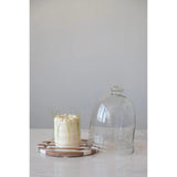 Glass Bloche with Striped Wood and Marble - PRINZZESA BOUTIQUE