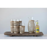 Glass Pitcher with Woven Seagrass Sleeve - PRINZZESA BOUTIQUE