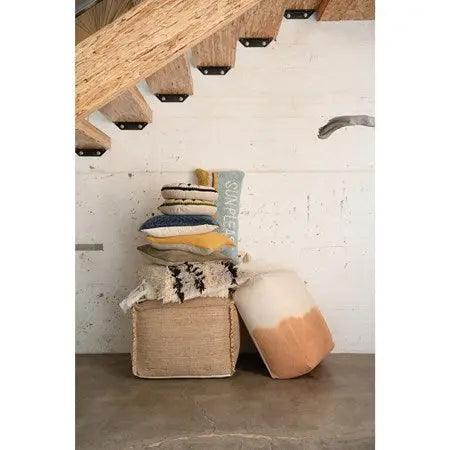 Hand-Woven Jute Pouf - PRINZZESA BOUTIQUE