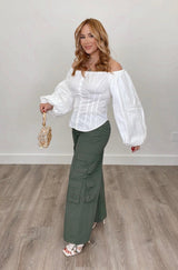 Perry Parachute Pant In Olive - PRINZZESA BOUTIQUE
