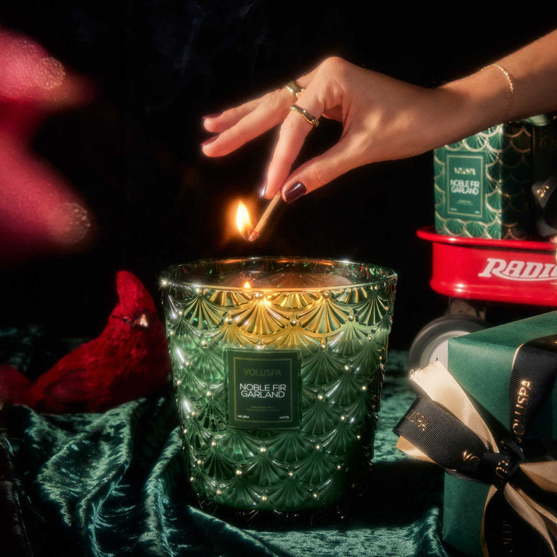 Noble Fir Garland 3 Wick Candle