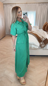 Valensole Green Pocket Maxi Dress
