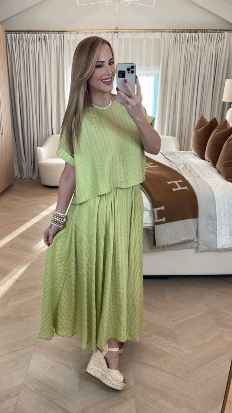 Selina Apple Green Skirt