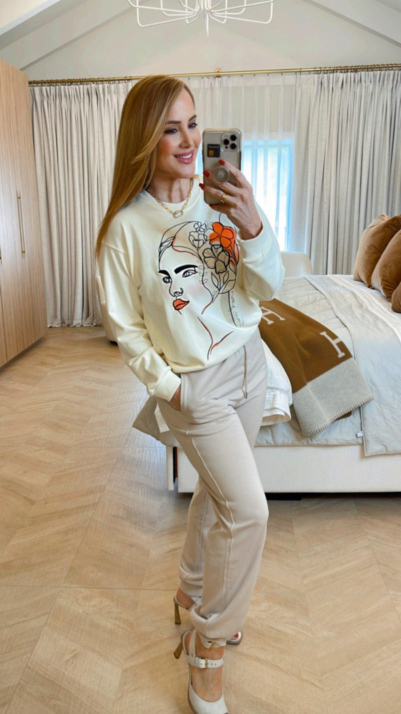 Mayra Embroidered Apricot Top - PRINZZESA BOUTIQUE